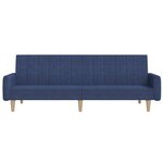 vidaXL Canapé-lit à 2 places bleu tissu