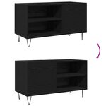 vidaXL Meuble à vinyles Chêne noir 85 x 38 x 48 cm Bois d'ingénierie