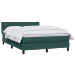 vidaXL Sommier à lattes de lit et matelas vert foncé 140x210cm velours