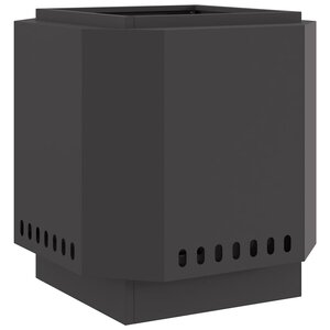vidaXL Foyer sans fumée Noir 48 x 48 x 51 cm Acier