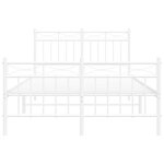 vidaXL Cadre de lit métal avec tête de lit/pied de lit blanc 120x190cm