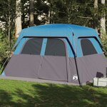 vidaXL Tente de cabine familiale 6 personnes bleu imperméable