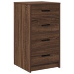 Set de coiffeuse 3 pièces avec LED en chêne noir en bois stratifié