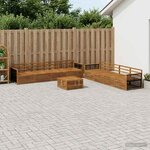 vidaXL Ensemble de canapés d'extérieur 9 pc Naturel