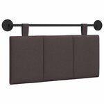 vidaXL Tête de lit suspendue Marron foncé tissu