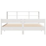 vidaXL Lit bibliothèque sans matelas blanc 180x200 cm bois pin massif