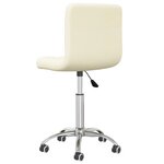 vidaXL Chaise pivotante de bureau Crème Tissu