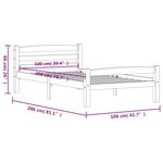 vidaXL Cadre de lit sans matelas bois massif de pin 100x200 cm