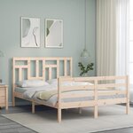 vidaXL Cadre de lit sans matelas bois massif