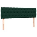 vidaXL Sommier à lattes de lit et matelas et LED vert foncé 160x220cm velours