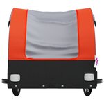 vidaXL Remorque de vélo noir et orange 30 kg fer