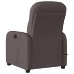 vidaXL Fauteuil de massage inclinable électrique Marron foncé Tissu