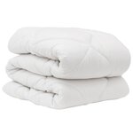 vidaXL Couette avec oreiller 2 Pièces Blanc Microfibre
