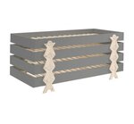 Combinaison de lit - 4 - 90x200cm gris