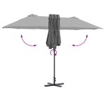 vidaXL Parasol de jardin Anthracite 380 x 196 x 235 cm