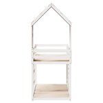 vidaXL Lit superposé sans matelas blanc 90x190 cm bois de pin massif