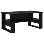 vidaXL Table basse Chêne noir 90 x 50 x 40 cm Bois d'ingénierie