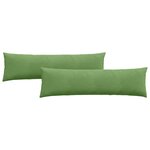 vidaXL Coussins de canapé 2 Pièces Vert clair 145 x 40 cm