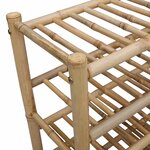 vidaXL Rack à chaussures avec étagère Naturel 68 x 28 x 96 cm Bambou