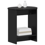 vidaXL Table d'appoint Noir 50 x 39 5 x 55 cm Bois d'ingénierie