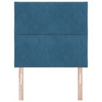 vidaXL Tête de Lit LED Geometric Manuel Bleu foncé 100 cm Velours