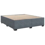 vidaXL Sommier à lattes de lit et matelas Gris foncé 180x200cm Velours
