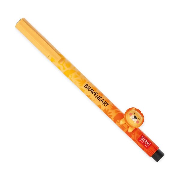 Legami CPP0013 - Stylo à encre gel avec animal décoratif lion The King - Lovely Friends