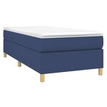 vidaXL Sommier à lattes de lit avec matelas Bleu 80x200 cm Tissu