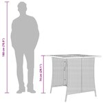 vidaXL Ensemble à manger de jardin 5 Pièces coussins gris résine tressée