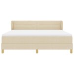 vidaXL Lit à ressorts avec matelas Crème 180 x 200 cm tissu