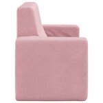 vidaXL Canapé pour enfants à 2 places Rose Peluche douce