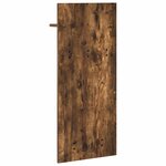 vidaXL Porte-manteau mural avec étagère Chêne fumé 90 x 40 x 10 cm