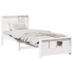 vidaXL Cadre de lit Blanc 90 x 190 cm Bois d'ingénierie