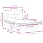 vidaXL Lit avec matelas bleu 120x200 cm tissu
