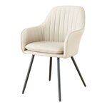 Lot de 2 chaises de salle à manger salon design moderne cuisine 86 x 57 x 59 cm beige 03_0009625