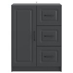 vidaXL Buffet avec tiroir Noir 66 x 34 5 x 87 cm Bois d'ingénierie