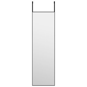 vidaXL Miroir de porte Noir 30x100 cm Verre et aluminium