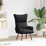 Fauteuil Relaxant vidaXL Noir en Cuir Synthétique