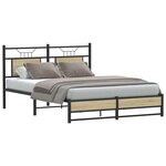 vidaXL Cadre de lit sans matelas chêne sonoma 140x200 cm