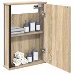 vidaXL Armoire Miroir de Salle de Bain Marron 42 x 12 x 60 cm