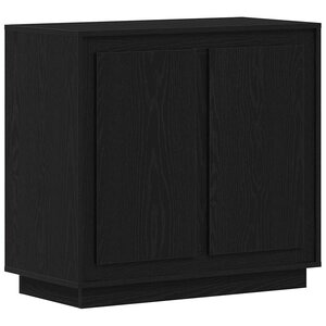 vidaXL Buffet moderne Chêne noir 80 x 34 x 75 cm Bois d'ingénierie
