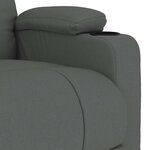 vidaXL Fauteuil de massage Gris foncé Tissu