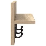 vidaXL Porte-manteau mural avec étagère Chêne sonoma 40 x 10.5 x 18 cm