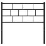 vidaXL Tête de lit métal noir 75 cm