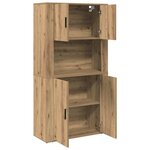 vidaXL Haut Armoire Chêne artisanal 80 x 33 x 150 cm Bois d'ingénierie