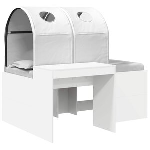 vidaXL Lit avec Tunnel 4 Pièces Chêne Artisanal et Blanc