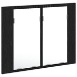 vidaXL Armoire de toilette avec miroir Chêne noir 60 x 12 x 45 cm