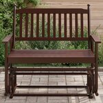 vidaXL Banc balancelle marron 118x70x104 5 cm bois massif de peuplier