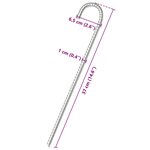 vidaXL Piquets de tente 6 Pièces 37 cm Ø10 mm acier galvanisé