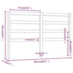 vidaXL Tête de lit Blanc 166x4x100 cm Bois massif de pin